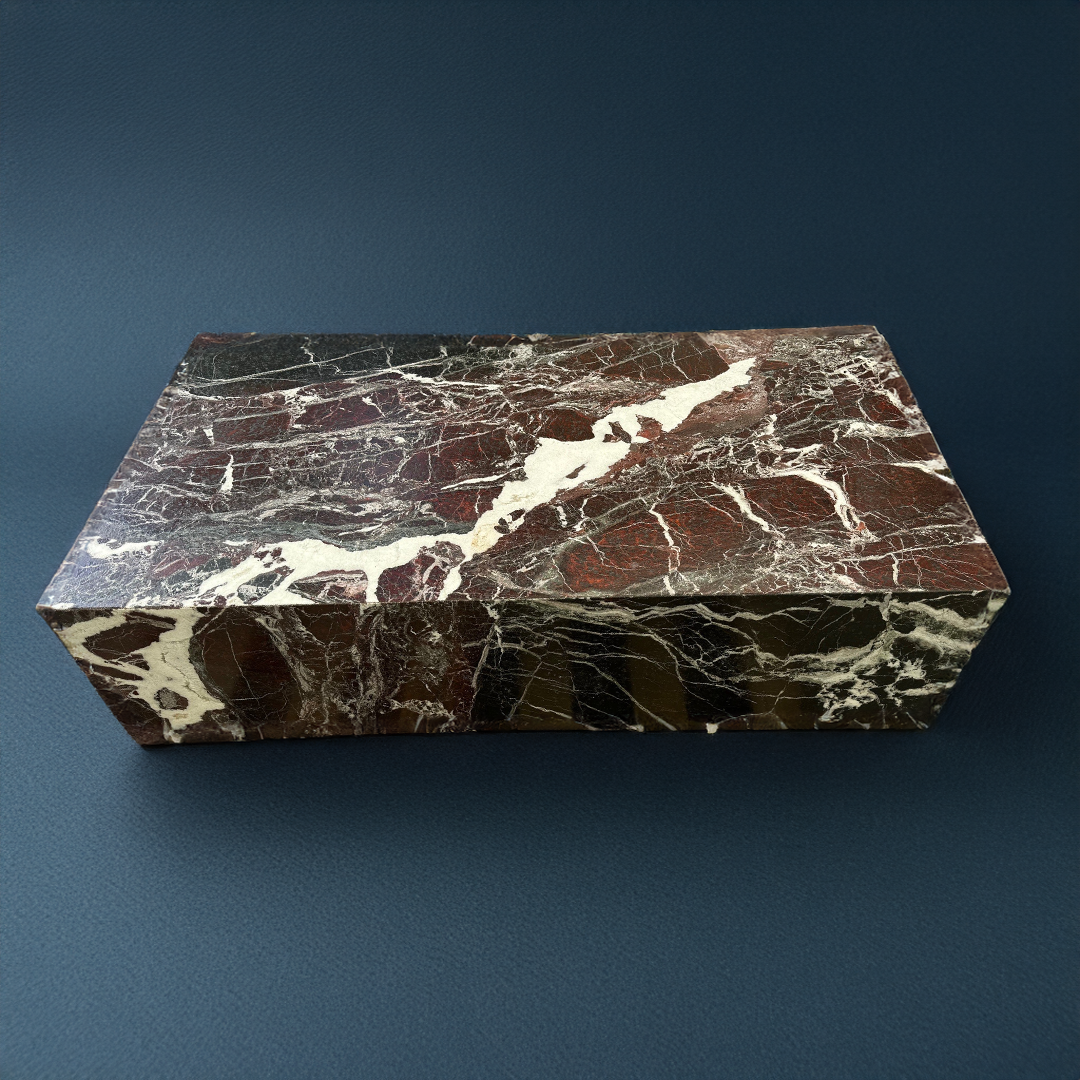 Rosso Levanto Marble Coffee Table