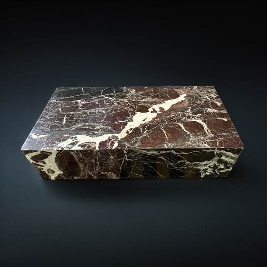 Rosso Levanto Marble Coffee Table